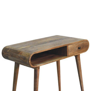 Curved Oak-ish Writing Desk – Premium Desk for Home Office