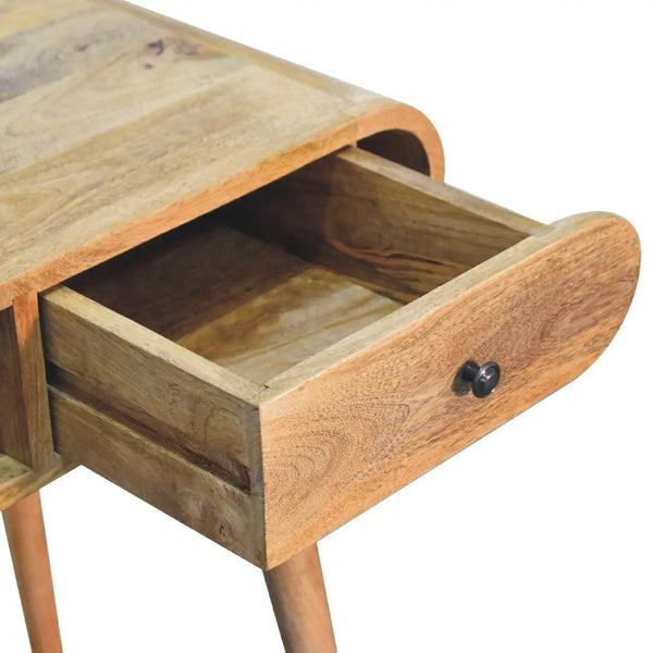 Curved Oak-ish Writing Desk – Premium Desk for Home Office