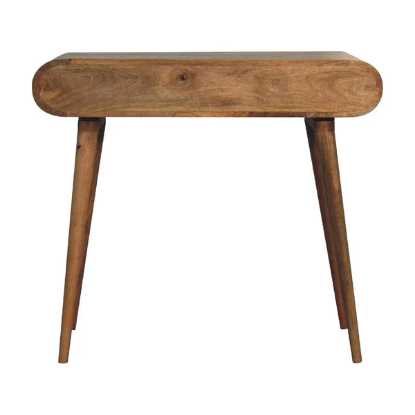 Curved Oak-ish Writing Desk – Premium Desk for Home Office