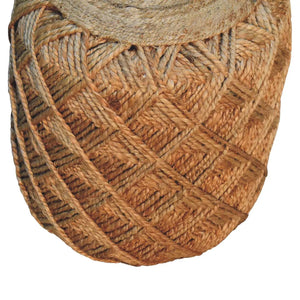 Jute Fibre Footstool Large Pattern
