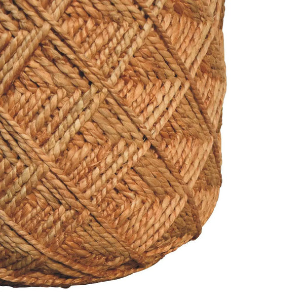 Jute Fibre Footstool Large Pattern