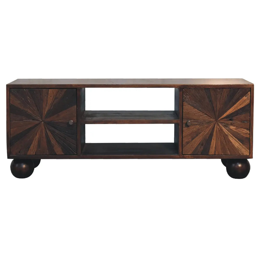 Sunrise Ball Walnut Mango Wood TV Unit — premium furniture at Living with Luxury