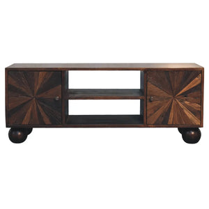 Sunrise Ball Walnut Mango Wood TV Unit — premium furniture at Living with Luxury