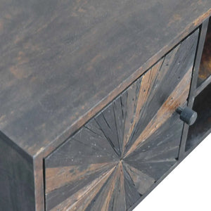 Solid Mango Wood Sunrise Ball Walnut TV Unit - Perfect Storage for Media & Modern Living