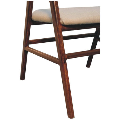 Chestnut Linen Deco Chair
