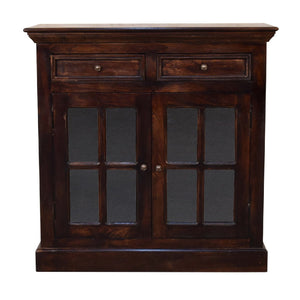 Light Walnut Cabinet with Glazed Doors - Living with Luxury