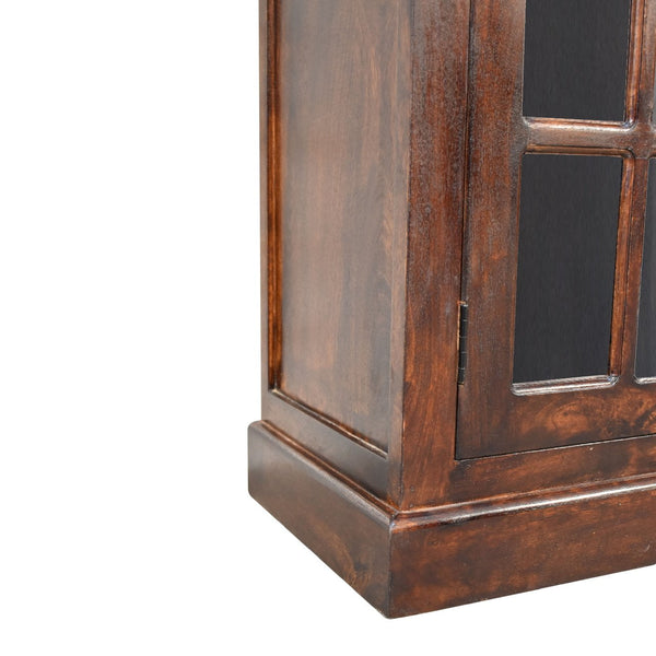 Light Walnut Cabinet with Glazed Doors - Living with Luxury