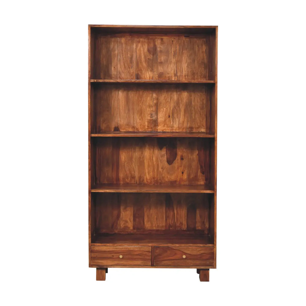 Tula Bookcase – Premium Sheesham Wood Storage Solution in Chestnut Finish