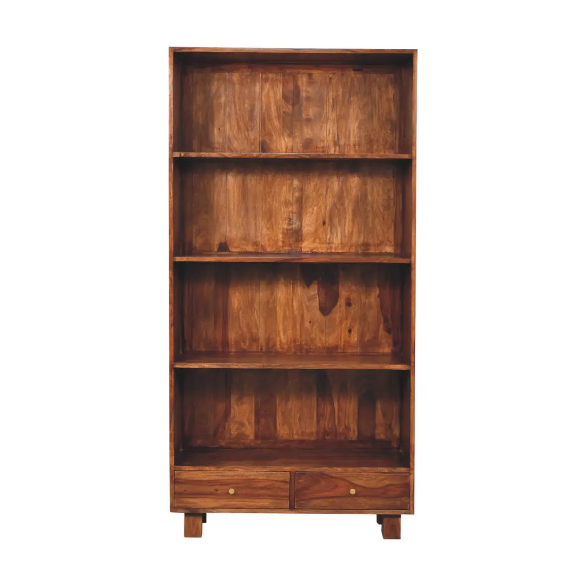 Tula Bookcase – Premium Sheesham Wood Storage Solution Chestnut Finish