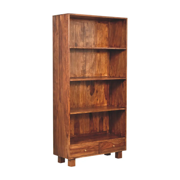 Tula Bookcase – Premium Sheesham Wood Storage Solution in Chestnut Finish