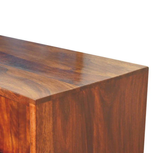 Tula Bookcase – Premium Sheesham Wood Storage Solution in Chestnut Finish