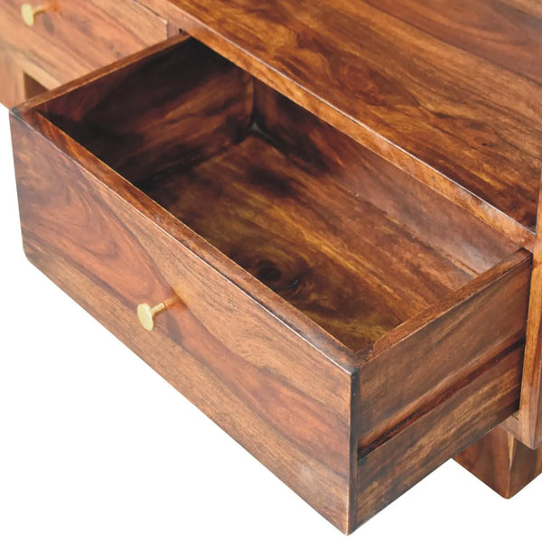 Tula Bookcase – Premium Sheesham Wood Storage Solution in Chestnut Finish