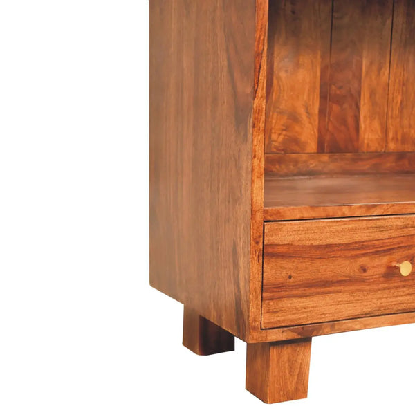 Tula Bookcase – Premium Sheesham Wood Storage Solution in Chestnut Finish