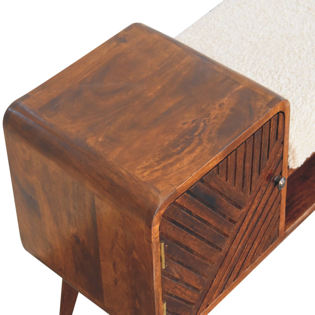 Boucle Carved Chestnut Telephone Table - Living with Luxury