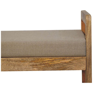 Mud Linen Rattan Bench