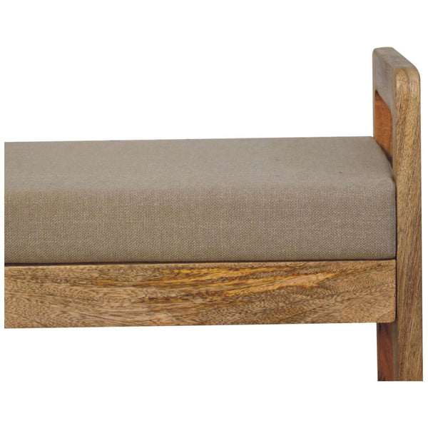 Mud Linen Rattan Bench