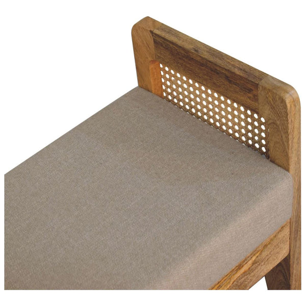 Mud Linen Rattan Bench