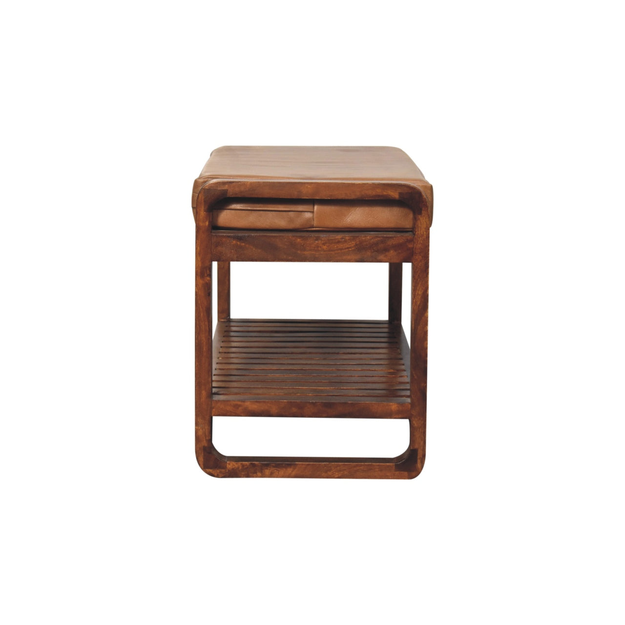 Small Buffalo Slatted Hallway Bench - Living with Luxury