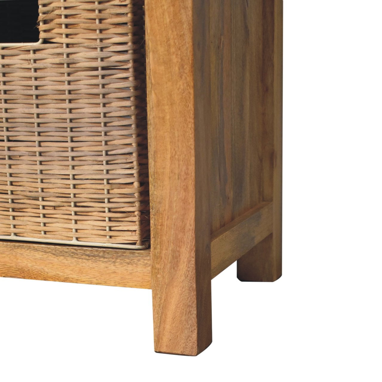 Rattan Basket Linen Bench - Living with Luxury