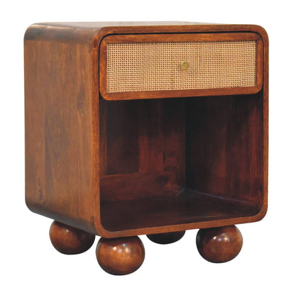 Chestnut Open Woven Bedside - Living with Luxury