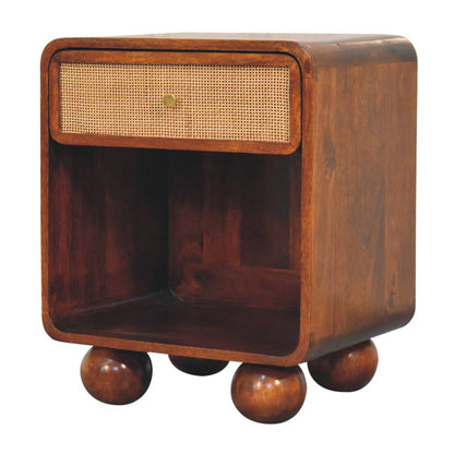Chestnut Open Woven Bedside - Living with Luxury