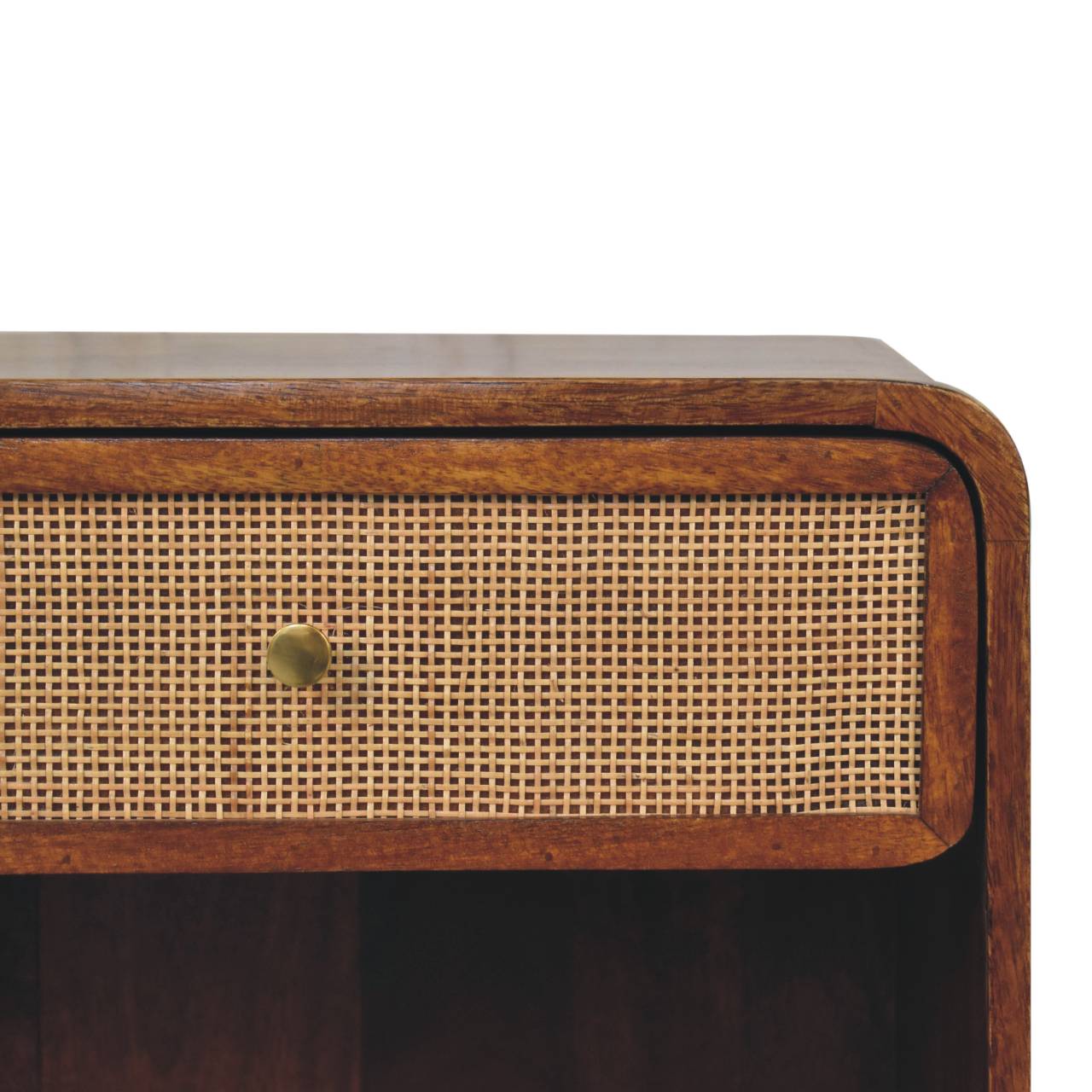Chestnut Open Woven Bedside - Living with Luxury