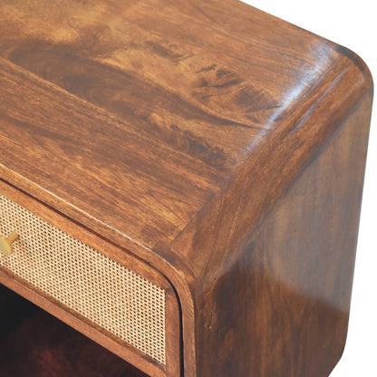Chestnut Open Woven Bedside - Living with Luxury