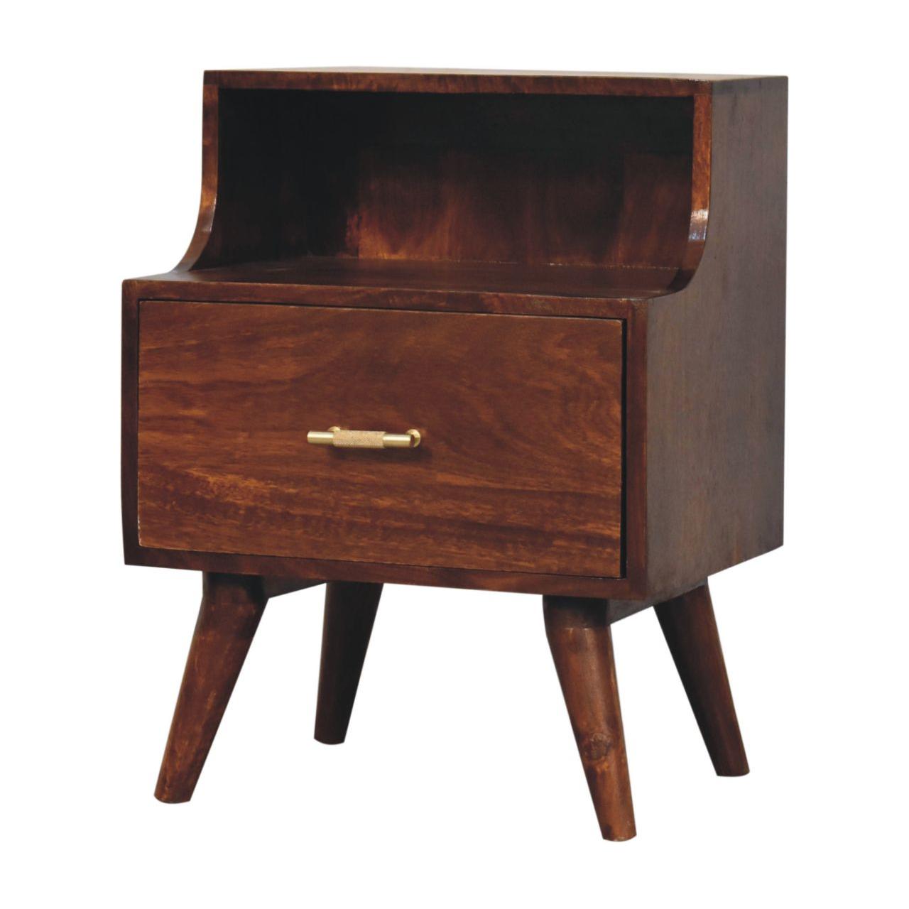 T-bar Raised Back Bedside - Living with Luxury