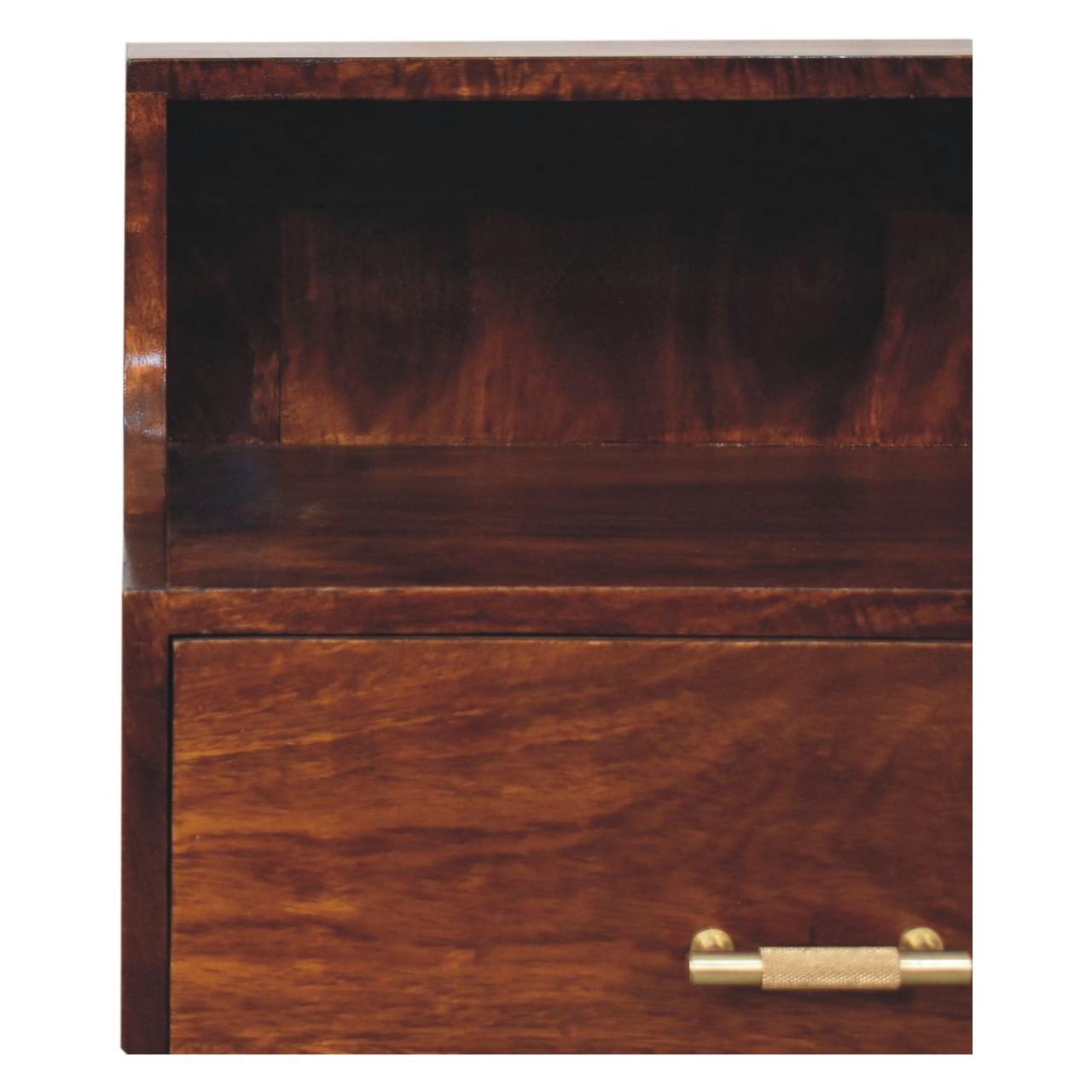 T-bar Raised Back Bedside - Living with Luxury