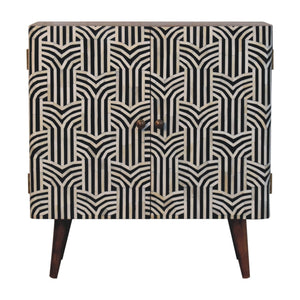 Honey Caramel Edessa Bone Inlay Cabinet - Living with Luxury