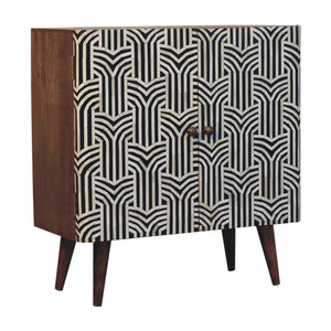 Honey Caramel Edessa Bone Inlay Cabinet - Living with Luxury