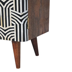 Honey Caramel Edessa Bone Inlay Cabinet - Living with Luxury