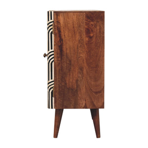 Honey Caramel Edessa Bone Inlay Cabinet - Living with Luxury