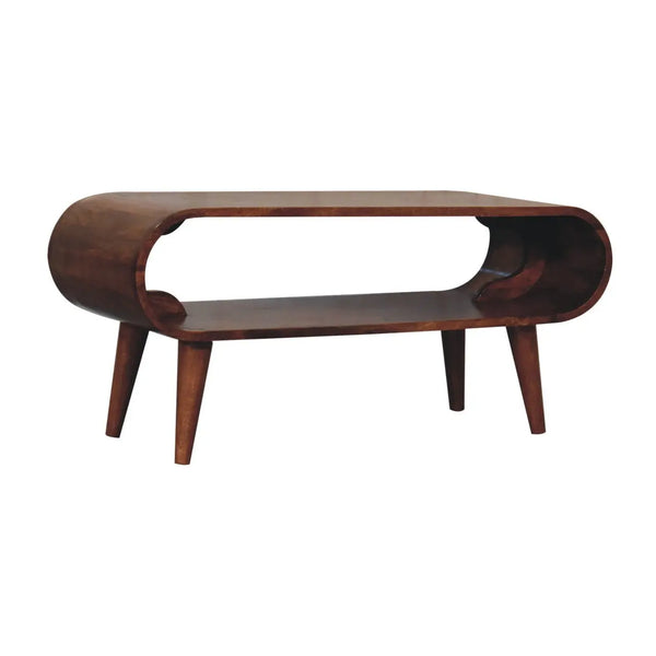 Wooden Coffee Table – Amaya Nordic Style Honey Caramel Coffee Table