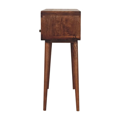 Curved Honey Caramel Console Table - Living with Luxury