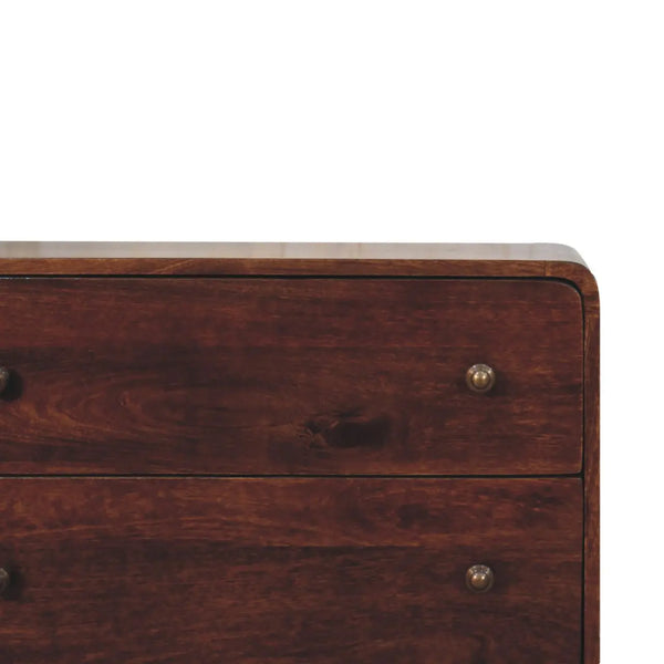 Curved California Walnut Chest