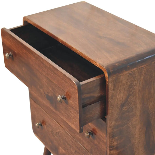Curved California Walnut Chest