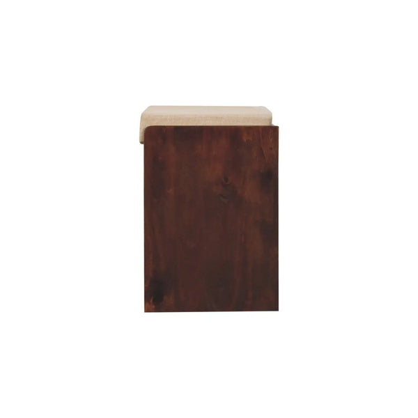California Walnut Style Mud Linen Pull out Shoe Bench