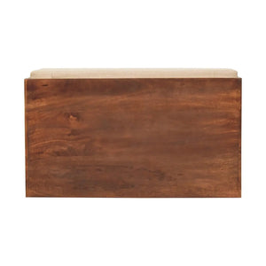 California Walnut Style Mud Linen Pull out Shoe Bench