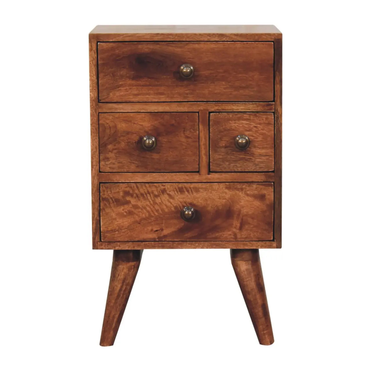 Honey Caramel Nordic Style 4 Drawer Bedside