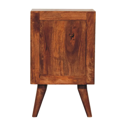 Honey Caramel Nordic Style 4 Drawer Multi Bedside - Living with Luxury