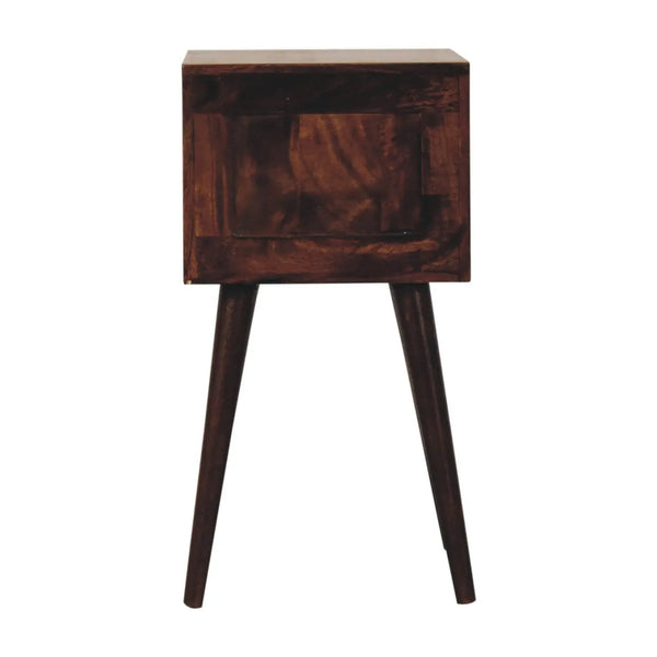 Mini 2 Drawer California Walnut Bedside