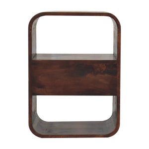 California Walnut Curved Edge Bedside