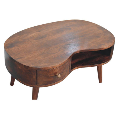 California Walnut Wave Coffee Table