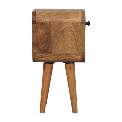 Extra Mini Oak-ish Curve Lower Bedside - Living with Luxury