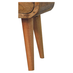 Extra Mini Oakish Curve Open Slot Bedside