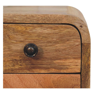 Extra Mini Curved Oak-ish Bedside