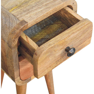 Extra Mini Curved Oak-ish Bedside