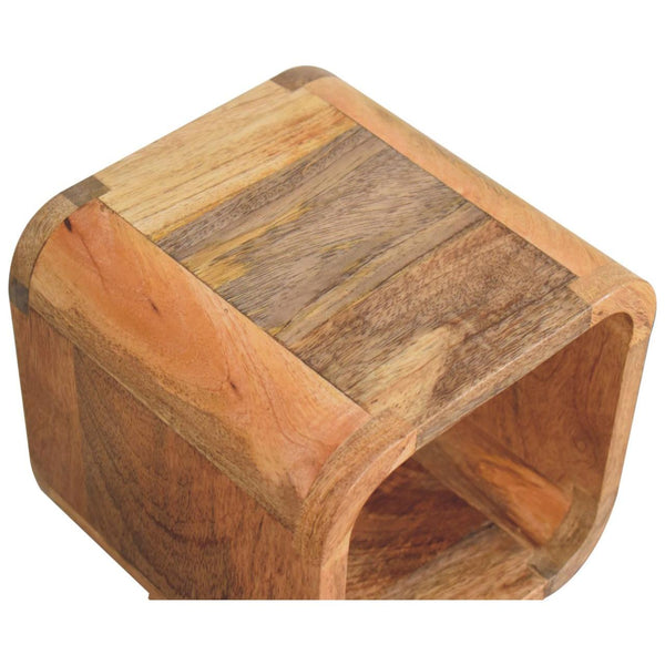 Extra Mini Minimalist Open Curved Oak-ish Bedside