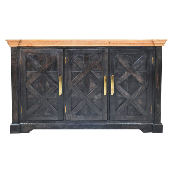 Regal Ash Black Rustic Sideboard - Living with Luxury